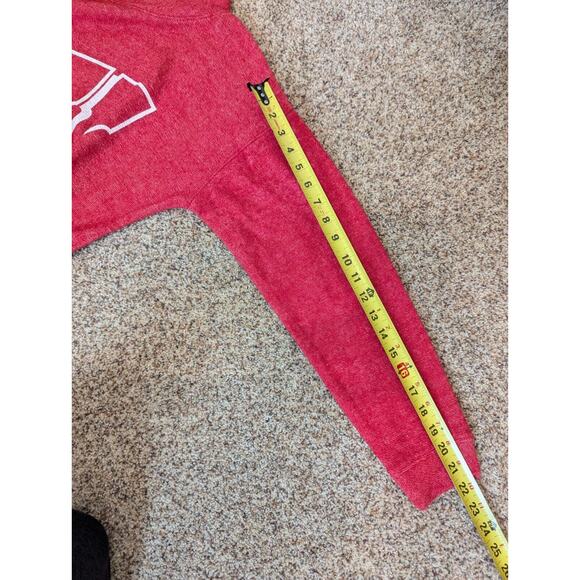 Women's Red Wisconsin Badgers Pullover Knit Sweater Size Small Side Slits - Picture 9 of 9
